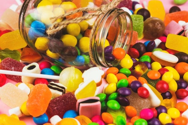 avoid different types of candies and excessive sugar